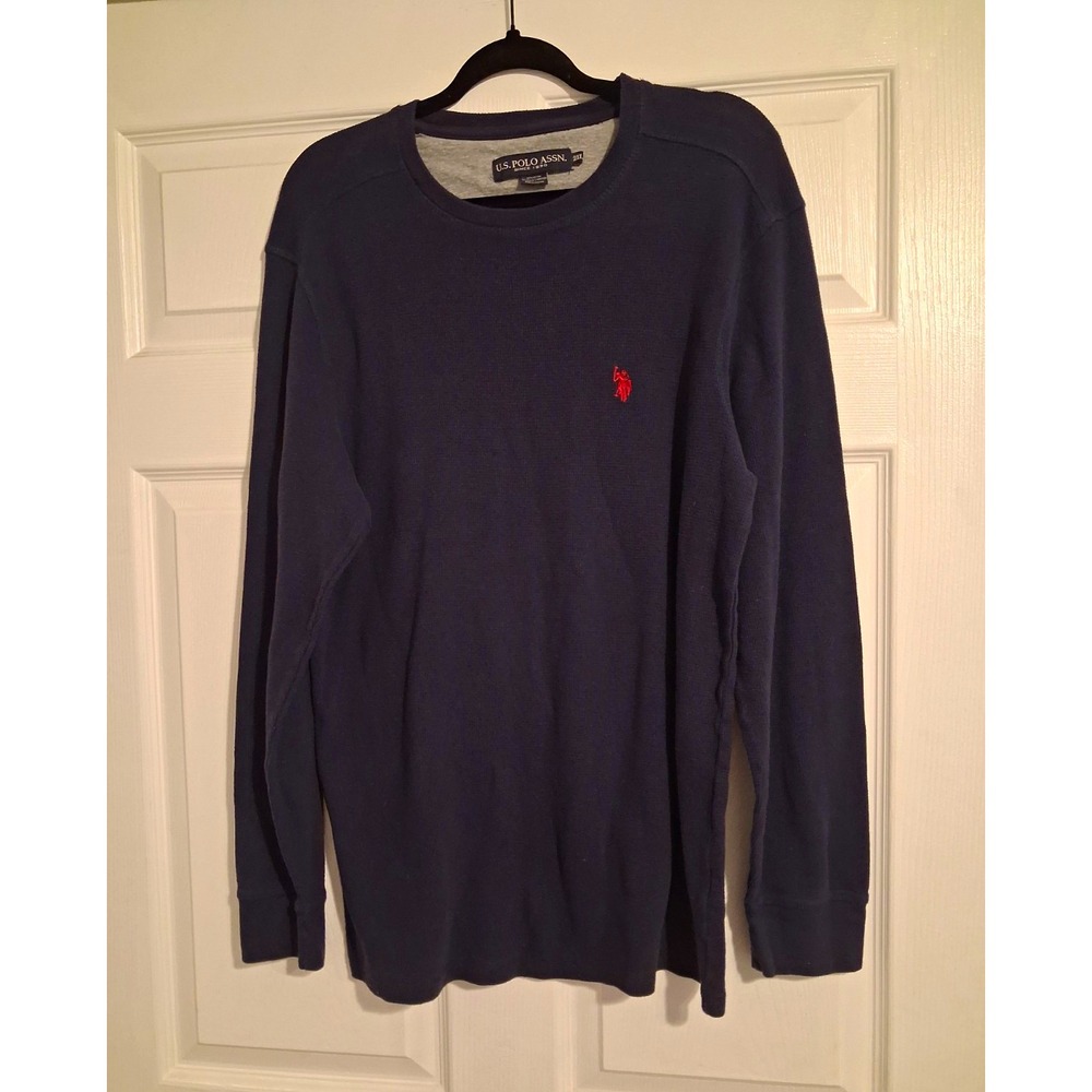 U.S. Polo Mens 2XL Waffle Knit Thermal 100% Cotton Outdoor Layering Gorpcore